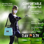 Battery Powered Garden Sprayer 2 Gallon, 7.4V Powerful Electric Pump Sprayer, Weed Sprayer With Usb Rechargeable Handle, 5 Mist Nozzles, Retractable Wand, Adjustable Strap For Yard, Garden