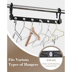 Space Saving Hangers For 48 Clothes, Reinforced Collapsible Hangers With 360° Swivel Hook, Hanger Hooks Space Saver For Closet Organizers And Storage, Dorm Room Essentials, Fully Assembled, Black