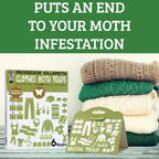 Professor Killamoth Industrial Strength Clothes Moth Traps – Safe, Non-Toxic Closet Moth Prevention For Clothes & Wool – Pheromone Traps For House & Wardrobe Protection – 6 Pack