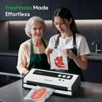 FRESKO Vacuum Sealer Machine with Automatic Bag Detection, 0.2-inch Widened Heating Strip, Compact Food Sealer, Easy to Use, Starter Kit