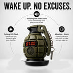Tactical Military Grenade Alarm Clock With Interactive Safety Pin (1Pc) | Loud Sound Alert Digital Wake Up Clock, Novelty Decor Gift For Man Cave Men Teens Bedroom Office