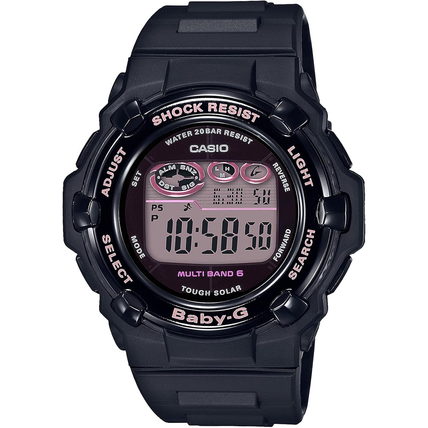 Casio] Watch Baby-G Radio Solar 2021 Model Bgr-3000Ucb-1Jf Ladies Black