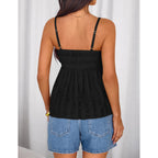 Zesica Womens Summer Spaghetti Strap Tank Tops 2026 Trendy Going Out Sleeveless V Neck Flowy Y2K Cami Top Fashion Outfits