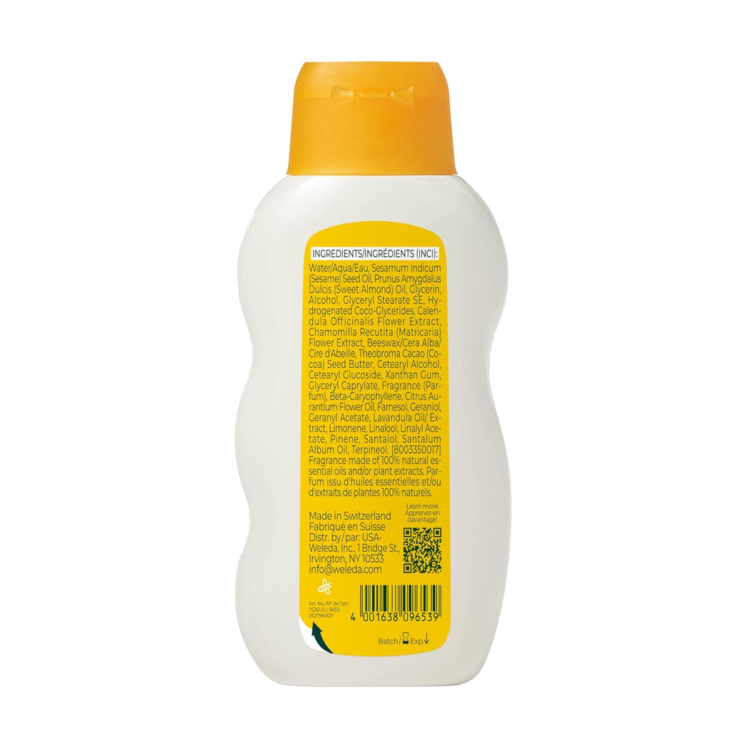 Weleda Baby Calendula Comforting Body Lotion, Plant Rich Moisturizer With Calendula, Chamomile, Sweet Almond And Sesame Oils, 6.8 Fl Oz