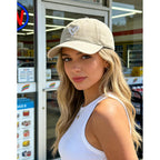 Women's Vintage Washed Baseball Cap Cute Heart Embroidered Sun Hat Adjustable Distressed Dad Caps UV Protection Summer Hats