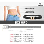 TRIWORKS 3 Pack Women's Belts for Jeans Pants Fashion Waist Belts for Ladies Leather Belts