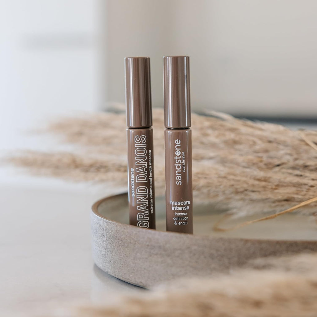 Sandstone Scandinavia Hypoallergenic Mascara For Sensitive Eyes (Black) | Smudge-Proof & Sweat-Resistant, Lengthening & Volumizing, Vegan, Fragrance-Free