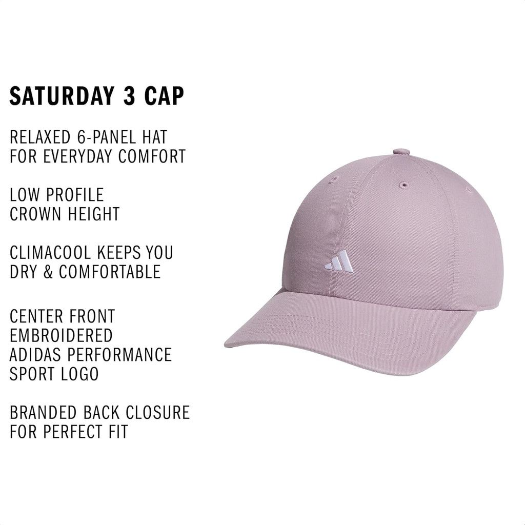 Adidas Women'S Saturday Hat – Relaxed Fit Strapback Baseball Cap