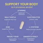 Blowfish Wingman | Supplement With Dhm + L-Cysteine + Electrolytes | Feel Better After Drinking | Pre-Alcohol Liver Support & Hydration