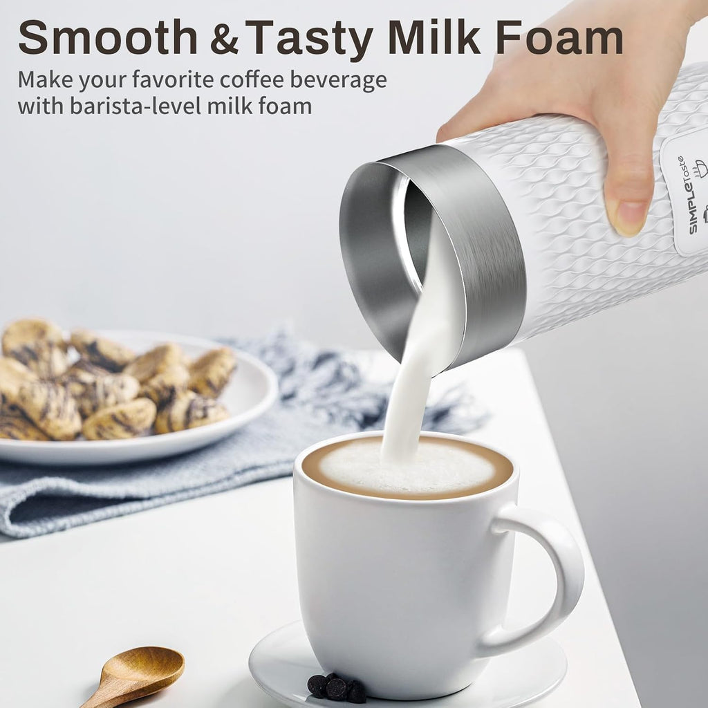Simpletaste Milk Frother, 4-In-1 Electric Milk Steamer, Automatic Warm And Cold Foam Maker And Milk Warmer For Latte, Cappuccinos, Macchiato, Hot Chocolate