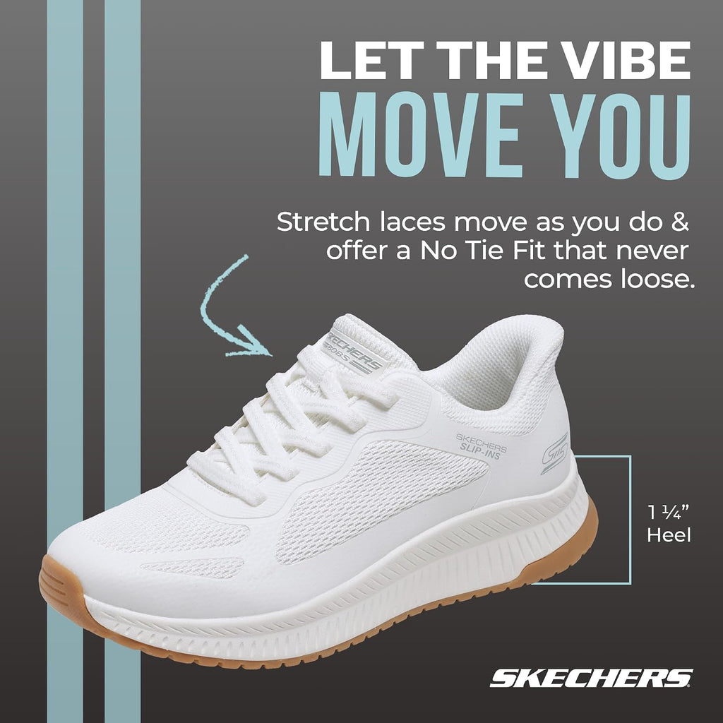 Skechers Womens Hands Free Slip-Ins Bobs Squad 4 - Staple Look