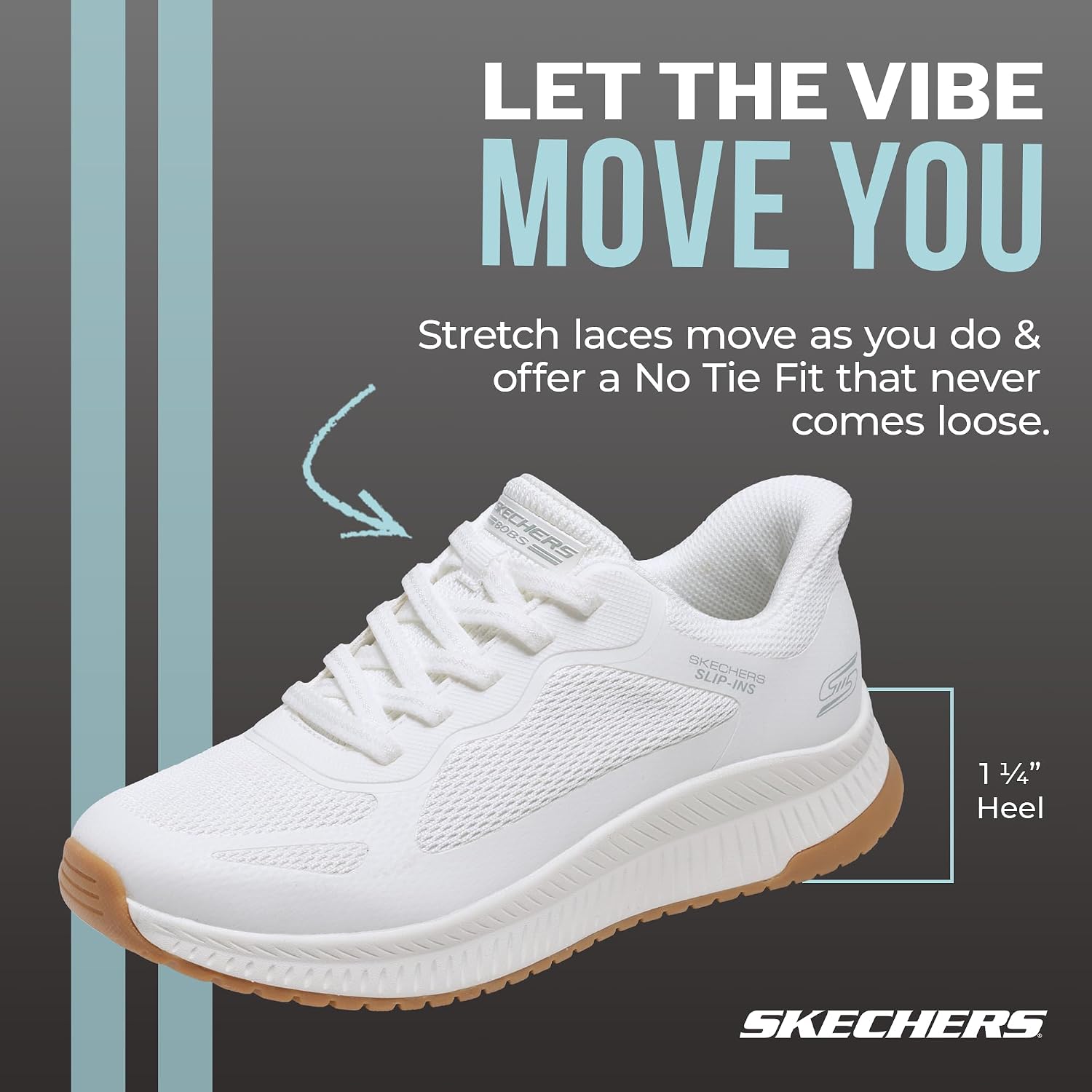 Skechers Womens Hands Free Slip-Ins Bobs Squad 4 - Staple Look