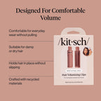 Kitsch Volumizing Hair Clips For Styling For Women - Hair Rollers For Women & Volumed Curls, Volumizing Hair Products, Hair Roller Clips For Effortless And Frizz-Free Curls That Last - 2Pc Terracotta