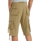 Cargo Shorts For Men Multi Pockets Mens Shorts Twill Below Knee 13 Inches Cotton Relaxed Fit Hiking Outdoor Work