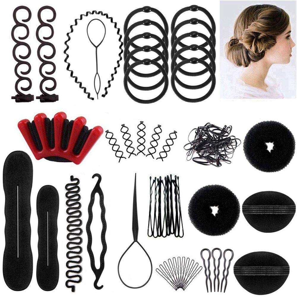 Winkeyes Hair Styling Set - Diy Hair Braiding Tool Kit With Hair Modelling Accessories For Simple And Fast Spiral Braids