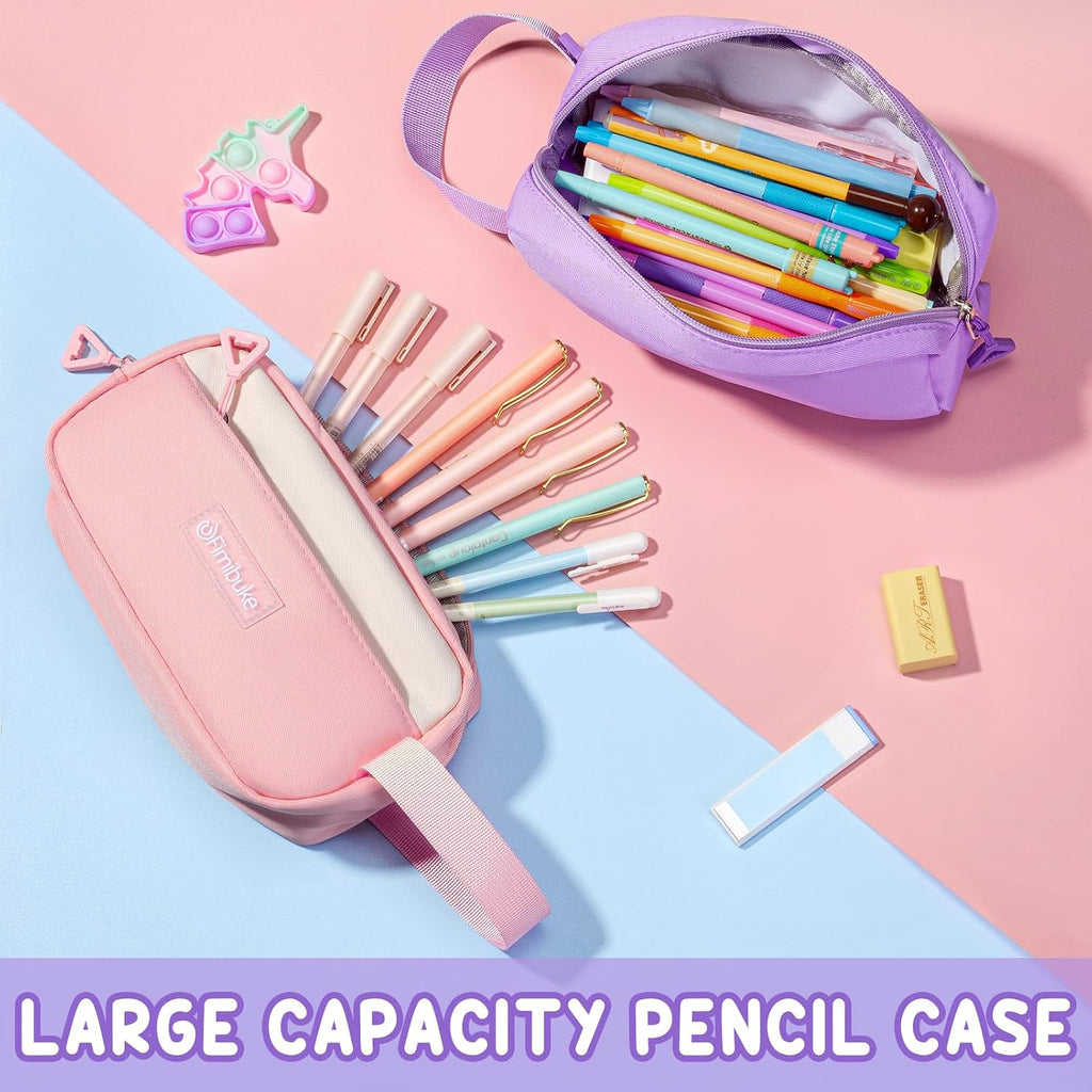 Fimibuke Waterproof Backpacks For School Girls With Lunch Box & Pencil Case | 3Pcs Lightweight Teen Girls Backpack Bookbag, Cute Kids Toddler School Bag For Elementary Middle High School Students Travel
