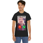 John Pork Funny Answer Call Phone T-Shirt, Brainrot T-Shirt