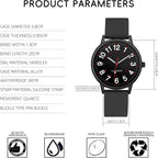Ibso Nurse Watch For Nurse Medical Professionals Men Women Easy To Read Dial Wristwatches Silicone Band Second Hand Watches
