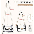 Missnine Clear Bag for Stadium Events Clear Crossbody Purse Stadium Approved Women Transparent Shoulder Bag for Concerts