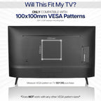 Vivo Black Rv Tv Mount For Screens Up To 43 Inches, Mount-Vwrv1 | Anti-Rust Quick Release Plastic Polymer Mount, Low Profile Wall Bracket For Camping, Vesa 100X100Mm, Holds 30 Lbs