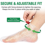 Plastic Foot Covers for Feet - 100pcs Pedicure Liners Disposable Clear Plastic Socks Disposable Foot Covers for Paraffin Bath, Pedicure, Spa, Shoes