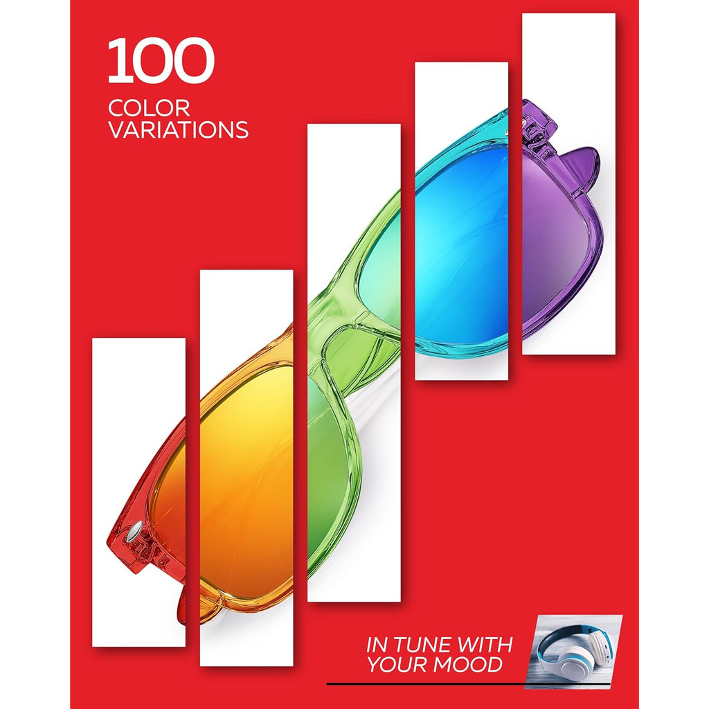 Retro Rewind Polarized Sunglasses for Men and Women - UV Protection Classic Sun Glasses