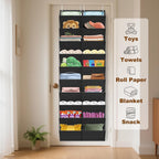 20-30 Pairs Over The Door Shoe Organizer, Clear Pockets Hanging Shoe Storage For Closet, 10-Tier Door Shoes Rack, Handing Shoes Holder Fit All The Family'S Sneakers, Boots, Heels, Black