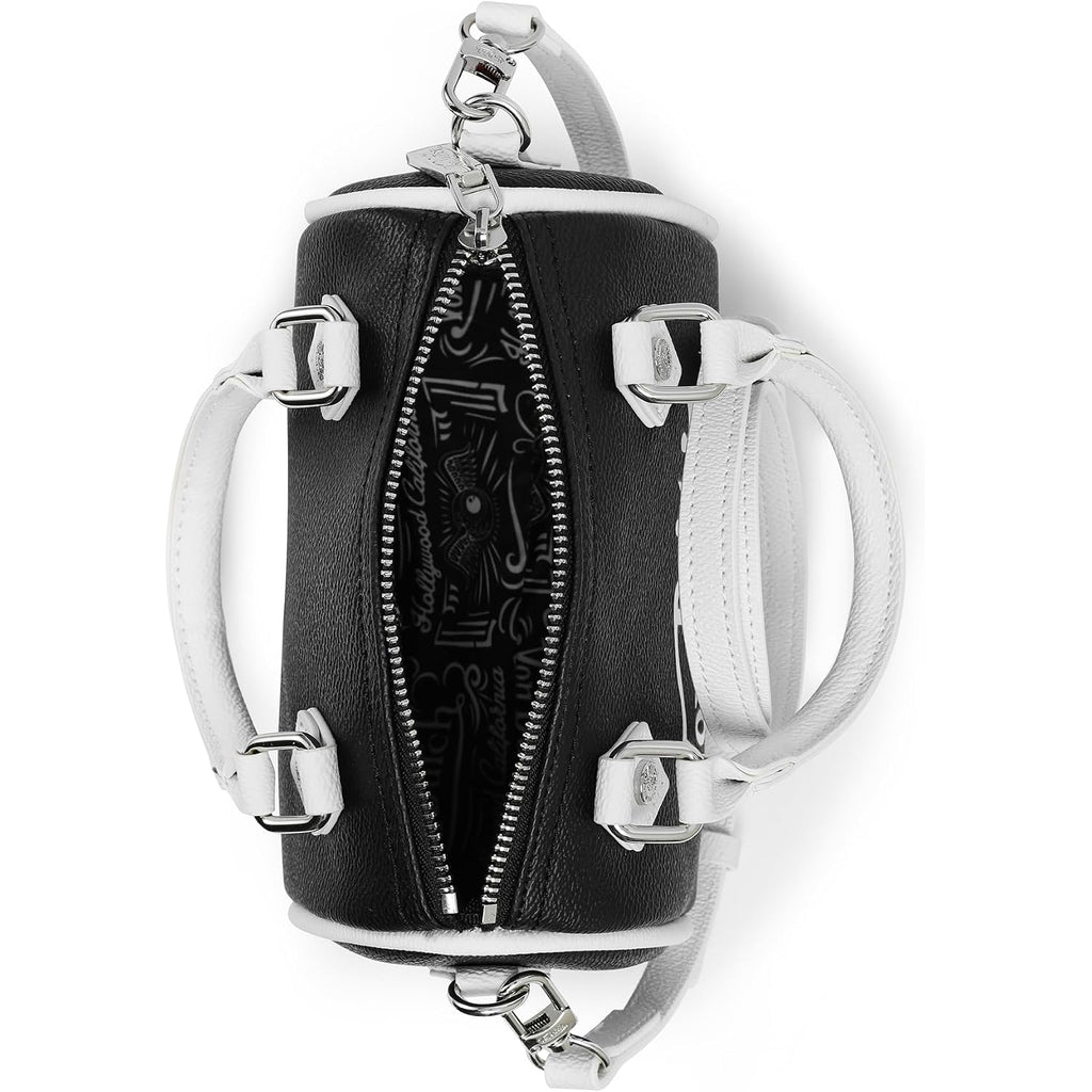 Von Dutch Core Hanna Bag | 6.5” Vegan Leather Mini Crossbody With Logo Hardware, Top Handles & Branded Interior Pouch