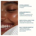 Cliganic Clean Face Towels Xl, Disposable, Ultra-Absorbent, Hypoallergenic & Soft - Makeup Remover Dry Wipes, Pamper Your Face, Feel Fresh & Radiant, Hygienic Towelettes, For All Skin Types (50 Ct)
