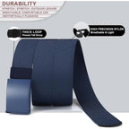Canvas Web Belt With Stretch Flexibility, Elastic Belt Fit, Top Military Buckle - Adjustable, Cut To Fit