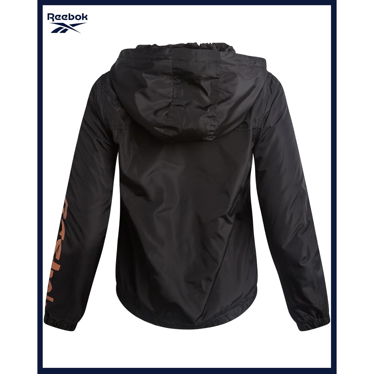 Reebok Womens Rain Coat - Midweight Wind Water Resistant Sherpa Lined Full Zip Up Womens Rain Jacket With Hood And Pockets