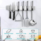 Magnetic Knife Holder for Wall, Knife Magnetic Strip Magnetic Knife Holder for Refrigerator Mount Knife Rack Kitchen Utensil Holder Metal Tool Holder Knife Block Kitchen Organizers Accessories 10 Inch
