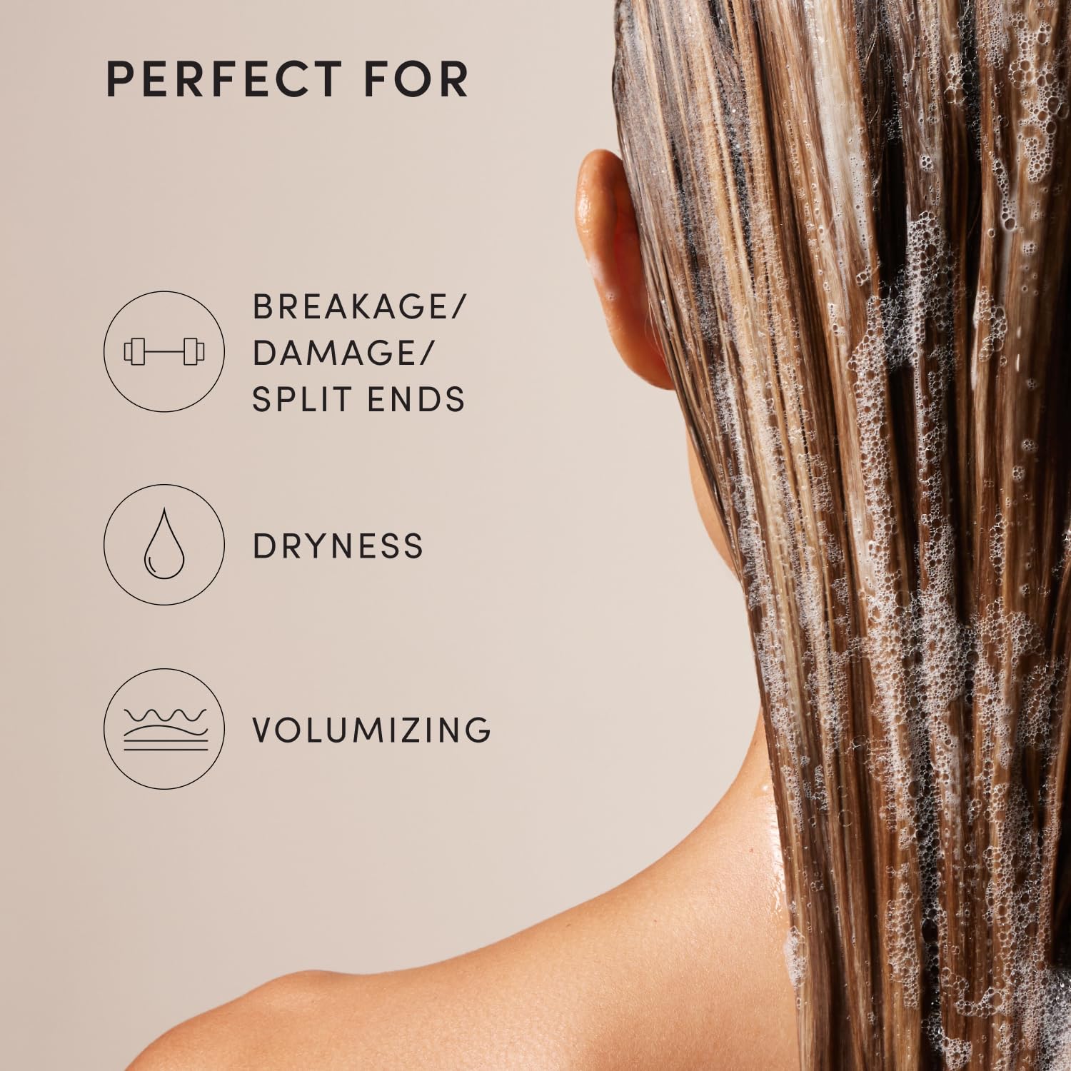 OUAI Fine Hair Shampoo - Biotin Thickening Shampoo for Flat, Thin Hair - Volumizing & Strengthening Keratin & Chia Seed Oil for Women & Men - Lightweight, Color-Safe, Sulfate Free, 10 Oz
