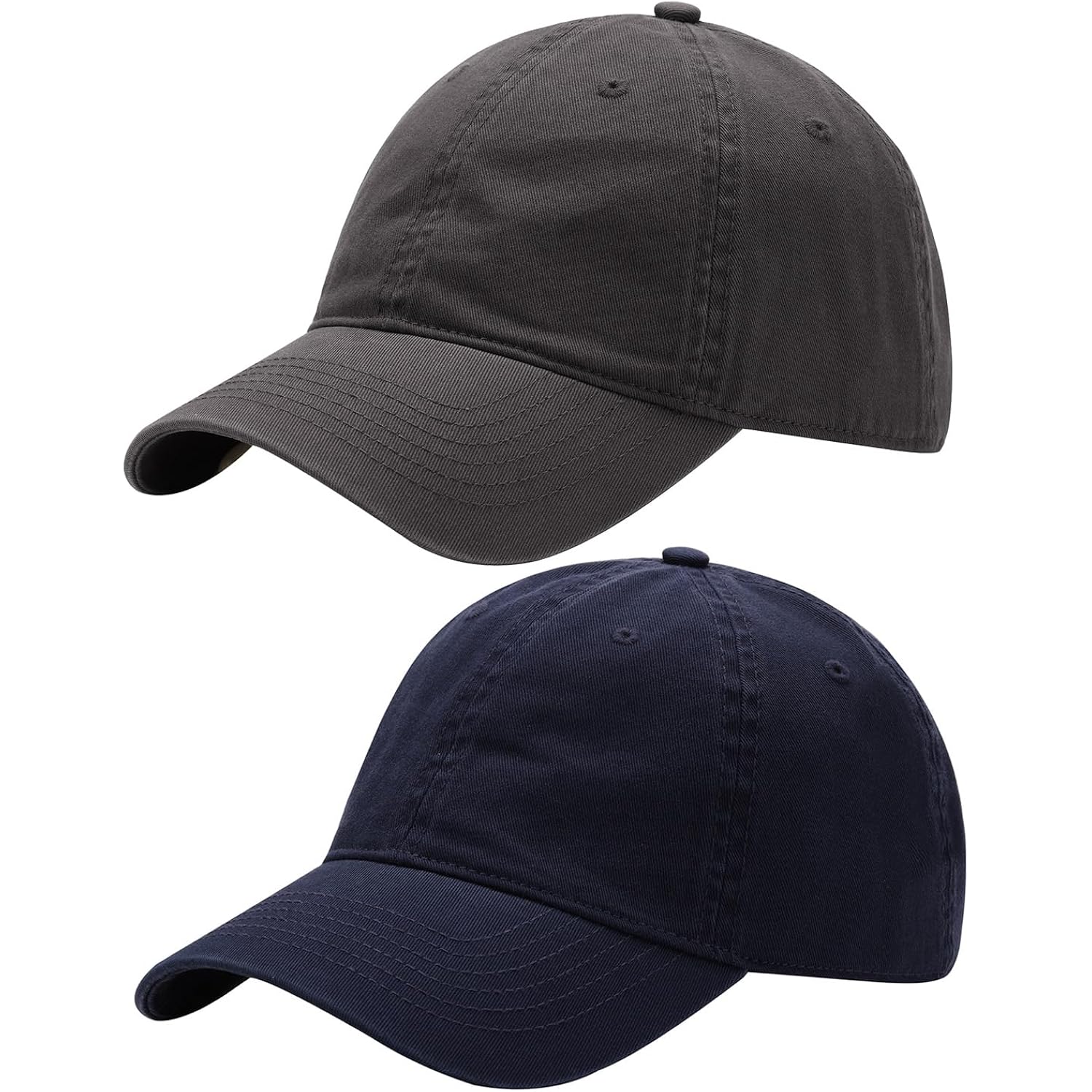 2 Packs Womens Baseball Caps Plain Baseball Hat Summer Sun Visor Hats Baseball Cap Men Adjustable Dad-Hat