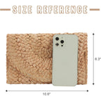 Freie Liebe Straw Clutch Purses For Women Summer Beach Bags Envelope Woven Clutch Handbags