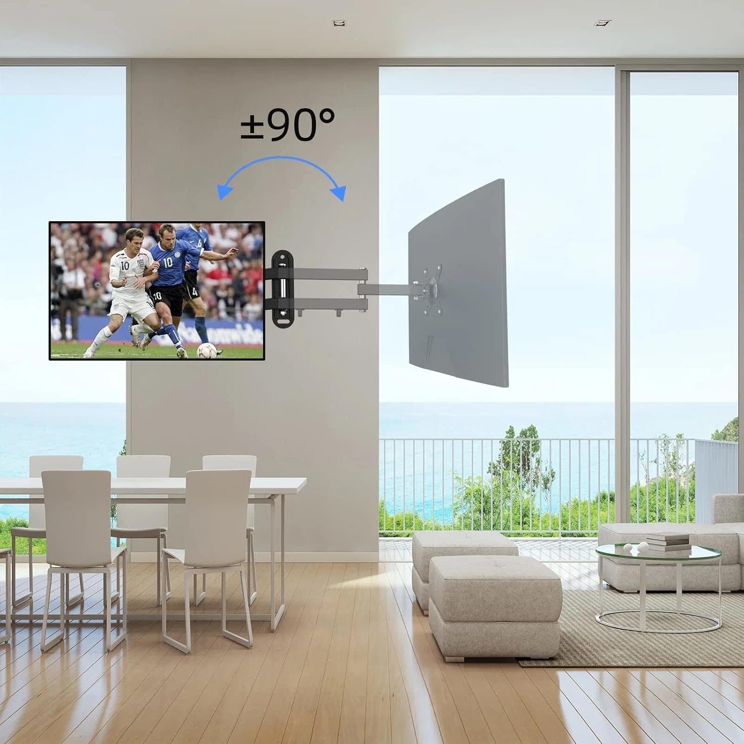Suptek Tv Wall Bracket Mount Swivel And Tilt For Most 15"-32" Led, Lcd, Oled Flat Screen Tvs And Monitors With Vesa 75X75-100X100Mm Up To 13Kg Full Motion Monitor Wall Bracket Ma2720