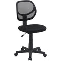 Amazon Basics Low Back Office Chair, Breathable Mesh, Height Adjustable, Padded Seat, Rolling Wheels, Swivel, Back Support, Sturdy, 21.25" D X 22.5" W X 38" H, Black