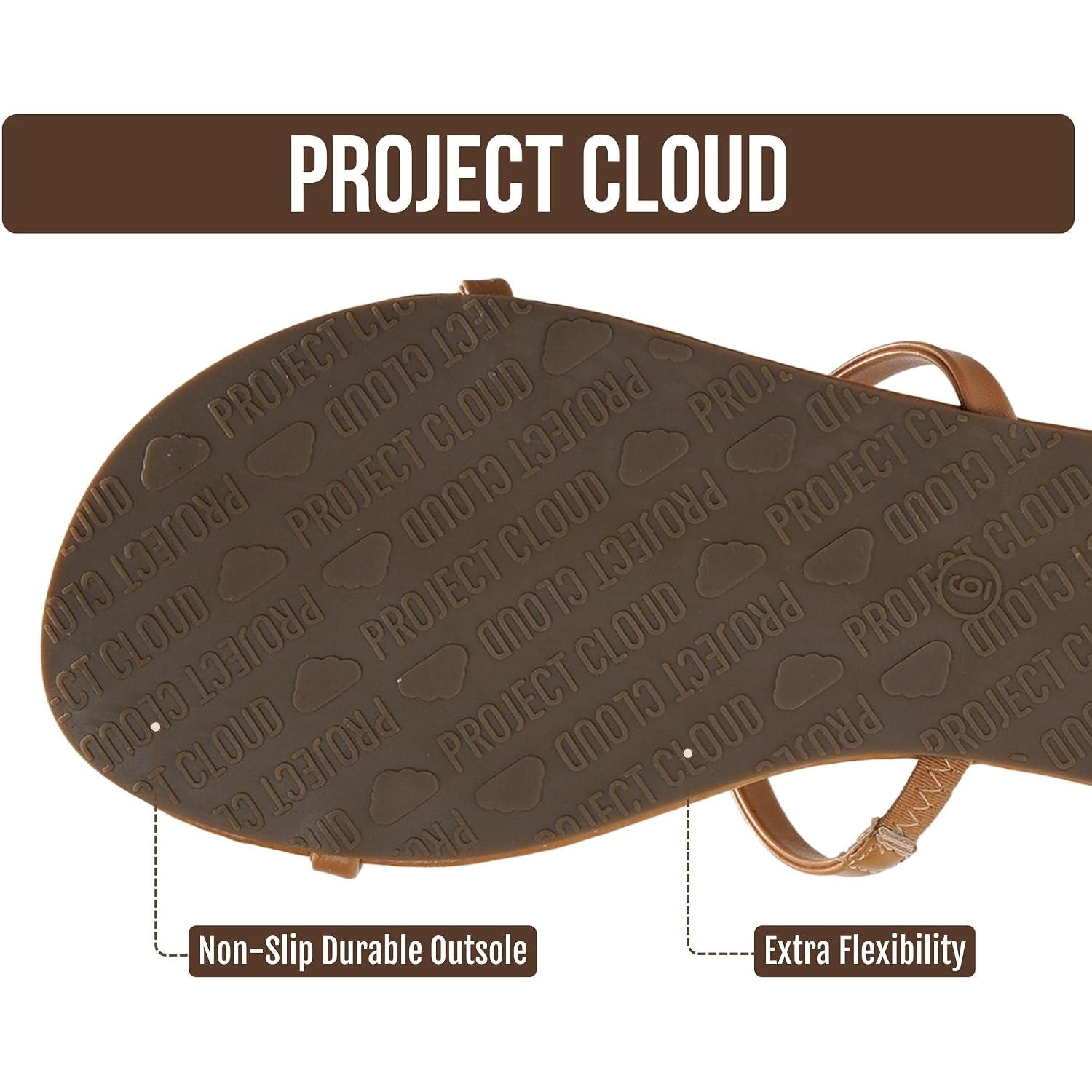 Project Cloud Summer Sandals For Women 2026 - Memory Foam Insole And Eco-Crafted Leather Beach Flip Flops For Women - Non Slip And Lightweight Double Strap Womens Sandals (Transition)