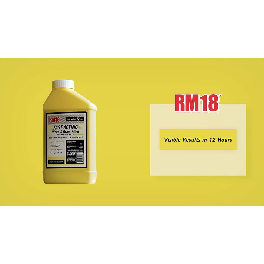 Rm18 Fast-Acting Weed & Grass Killer Herbicide, Spray, 1-Gallon