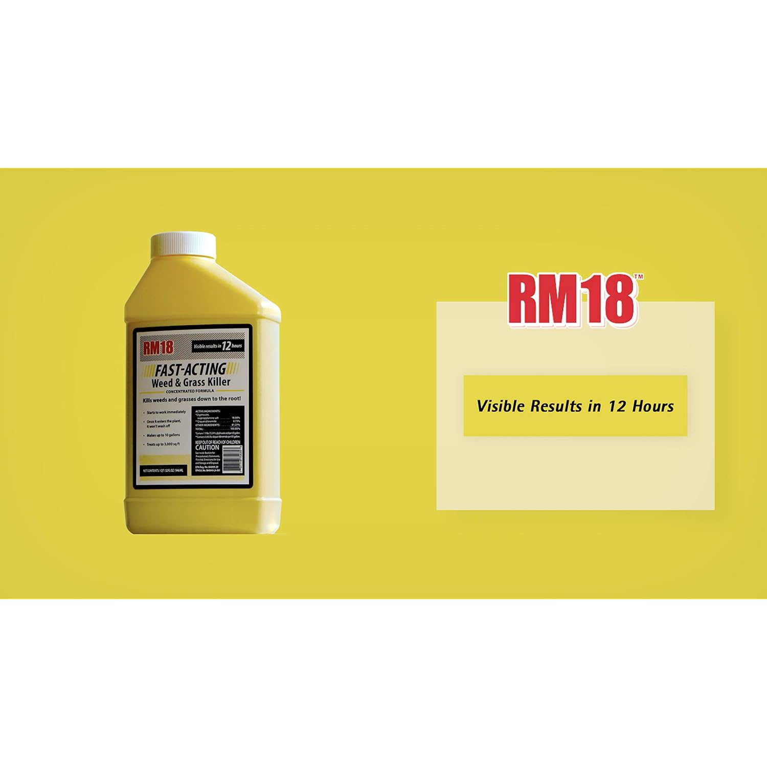Rm18 Fast-Acting Weed & Grass Killer Herbicide, Spray, 1-Gallon