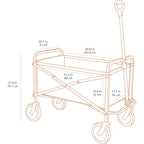 Amazon Basics Collapsible Heavy Duty Utility Wagon For Outdoor Sports, Camping, Garden, And Shopping, 265 Pounds Capacity, 27.6 X 40.9 X 20 Inches, Black