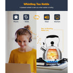 Tea Kettle, 2 Quart Stainless Steel Whistling Tea Kettle, Stovetop Whistling Teakettle Tea Pots for Stove Top with Ergonomic Folding Handle, Small Teapot, Water boiler for Tea, Coffee (Silver)