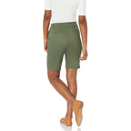 Women's Mid-Rise Slim-Fit 10" Inseam Bermuda Chino Shorts