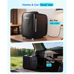 Mini Fridge, 4 Liter/6 Can Portable Cooler And Warmer Fridge For Drinks Skincare Food – Fast Cooling & Ultra-Quiet, Small Compact Refrigerator For Bedroom, Cosmetics, Office And Car(Black)