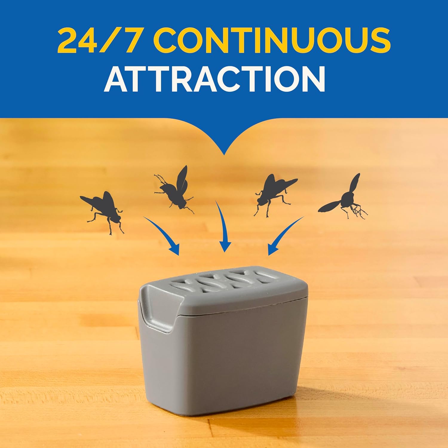 Hot Shot Flying Insect Trap, Discreet, Hassle-Free Trap Attracts, Captures House And Fruit Flies, 24/7 Continuous Attraction, No Plug-In Or Electricity Needed, 6 Count 984Ml Each, 0.2 Kilograms