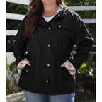 Rain Jacket Women Plus Size Long Raincoat With Hood Waterproof Outdoor Trench Coat