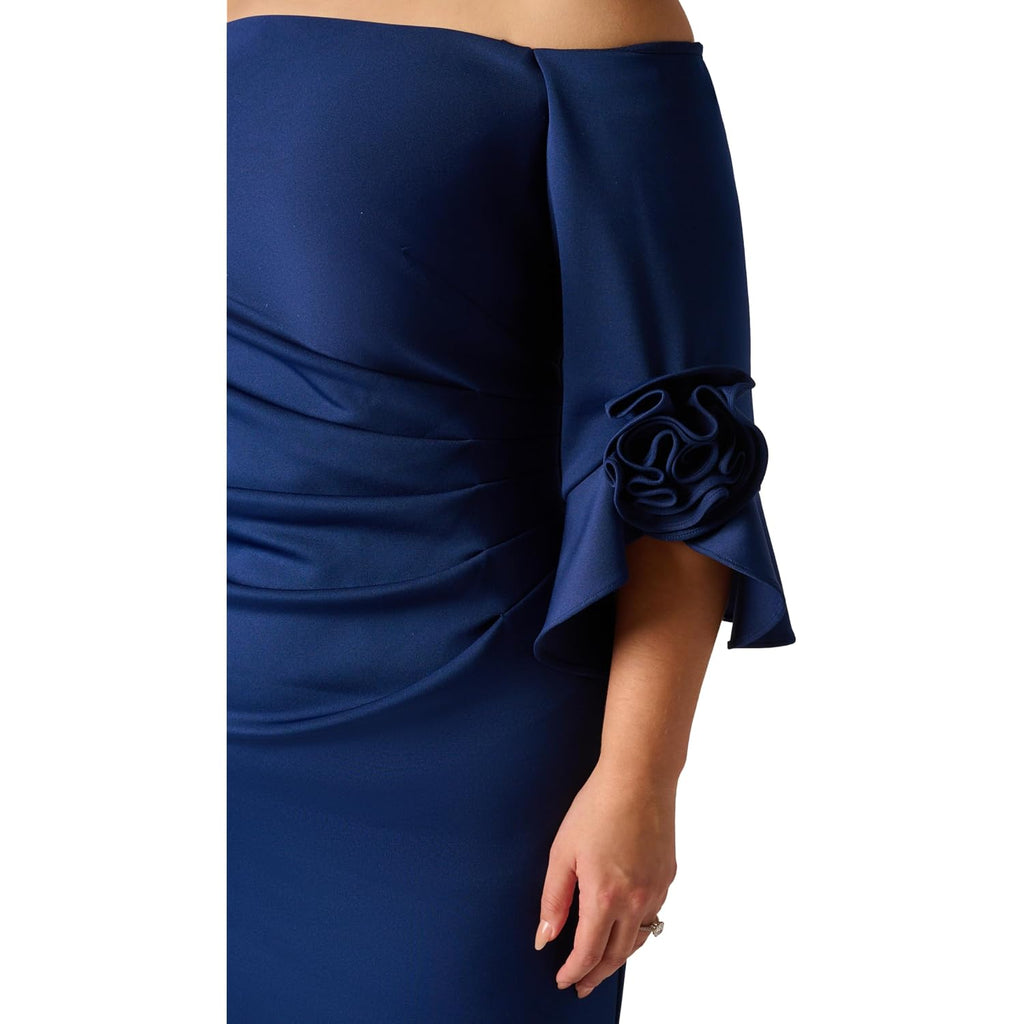 Adrianna Papell Rosette Scuba Crepe Gown