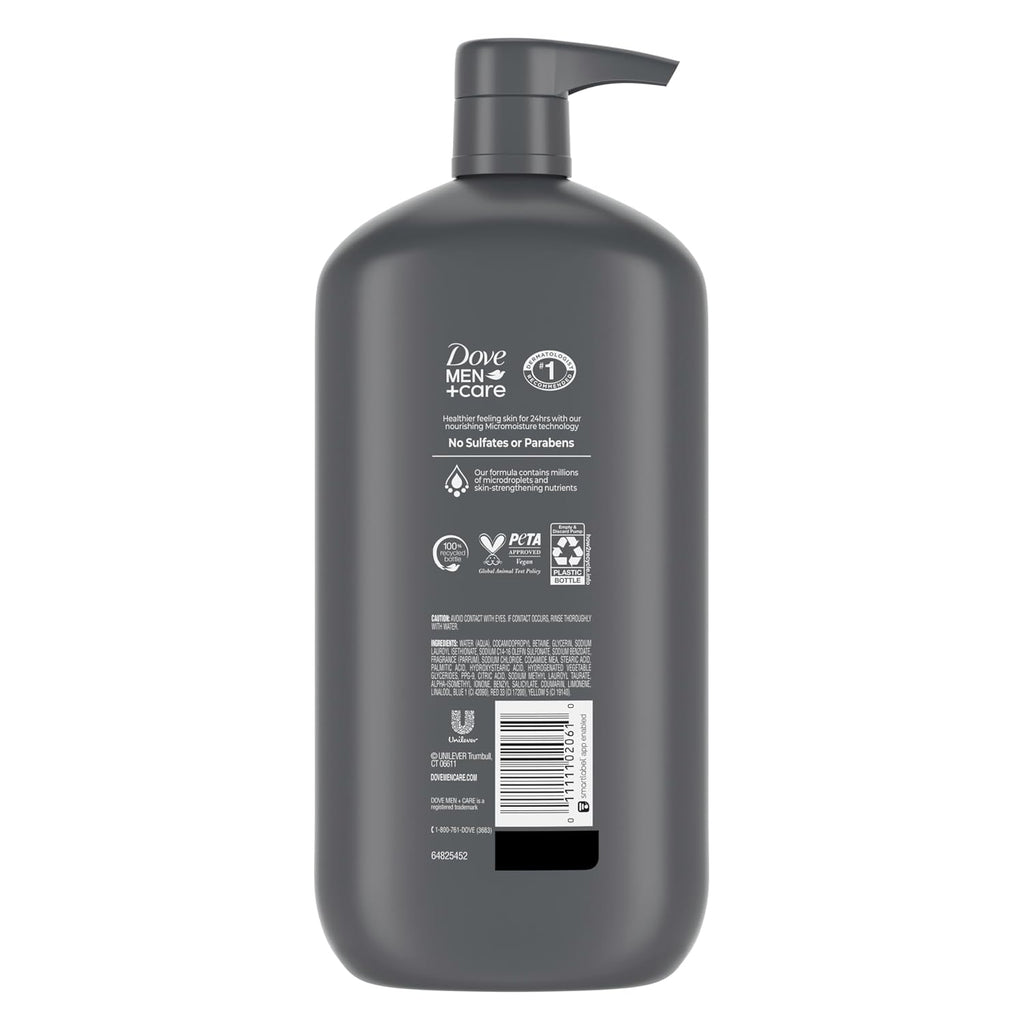 Dove Men + Care Body And Face Wash Hydrating Clean Comfort Men'S Body Wash With 24-Hour Nourishing Micromoisture Technology 30 Oz