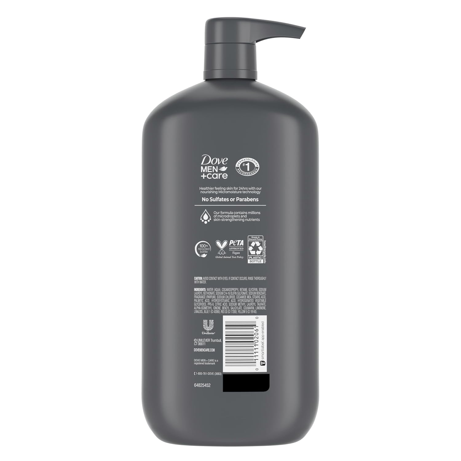 Dove Men + Care Body And Face Wash Hydrating Clean Comfort Men'S Body Wash With 24-Hour Nourishing Micromoisture Technology 30 Oz