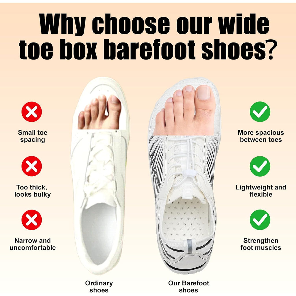 Hike Barefoot Shoes For Women Men Breathable & Non-Slip Athletic Footwear Wide Toe Water Shoes,Designed For Walking,Running&Swimming